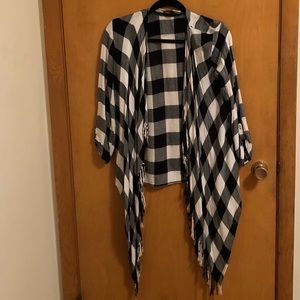 plaid cardigan